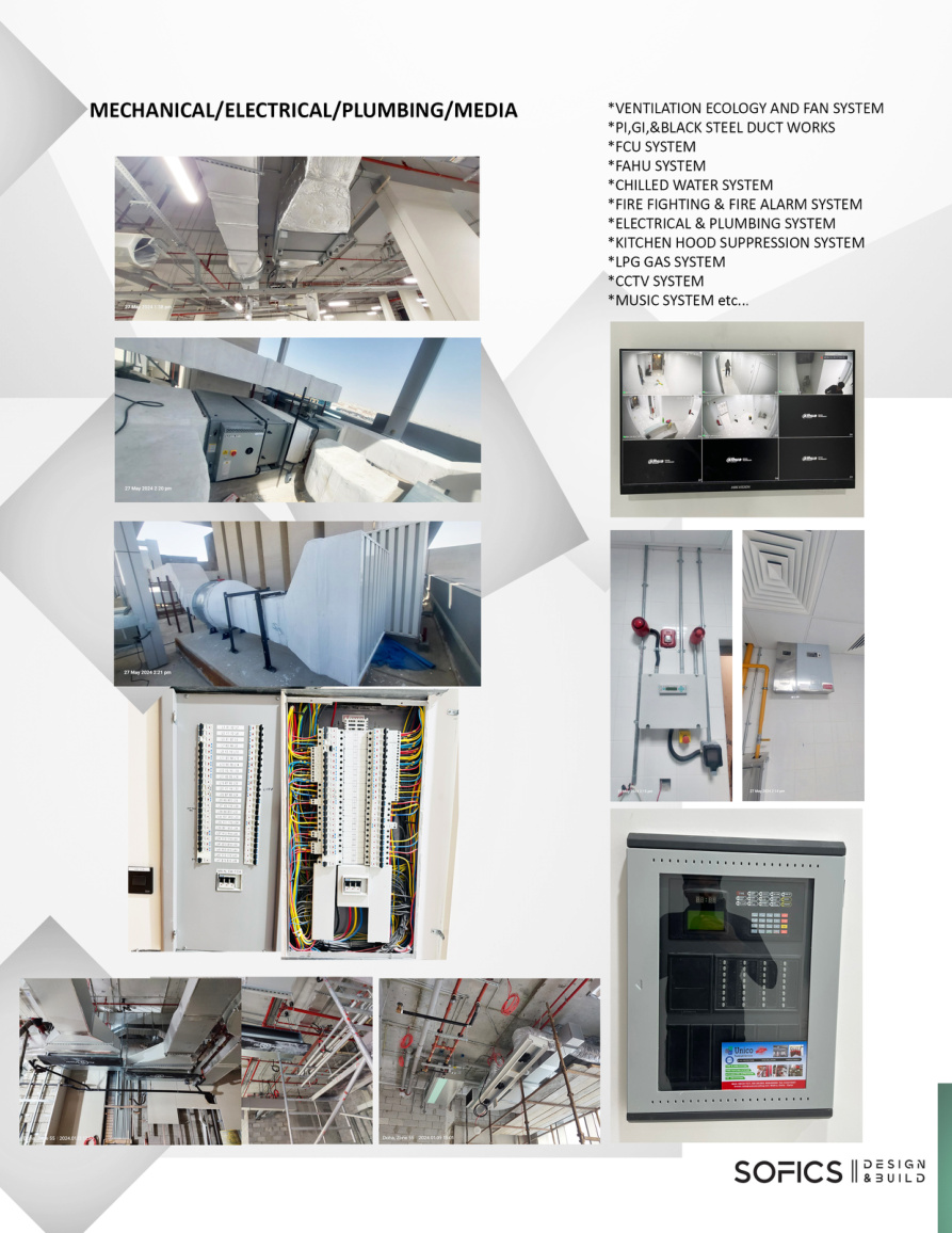 Mechanical electrical plumbing works